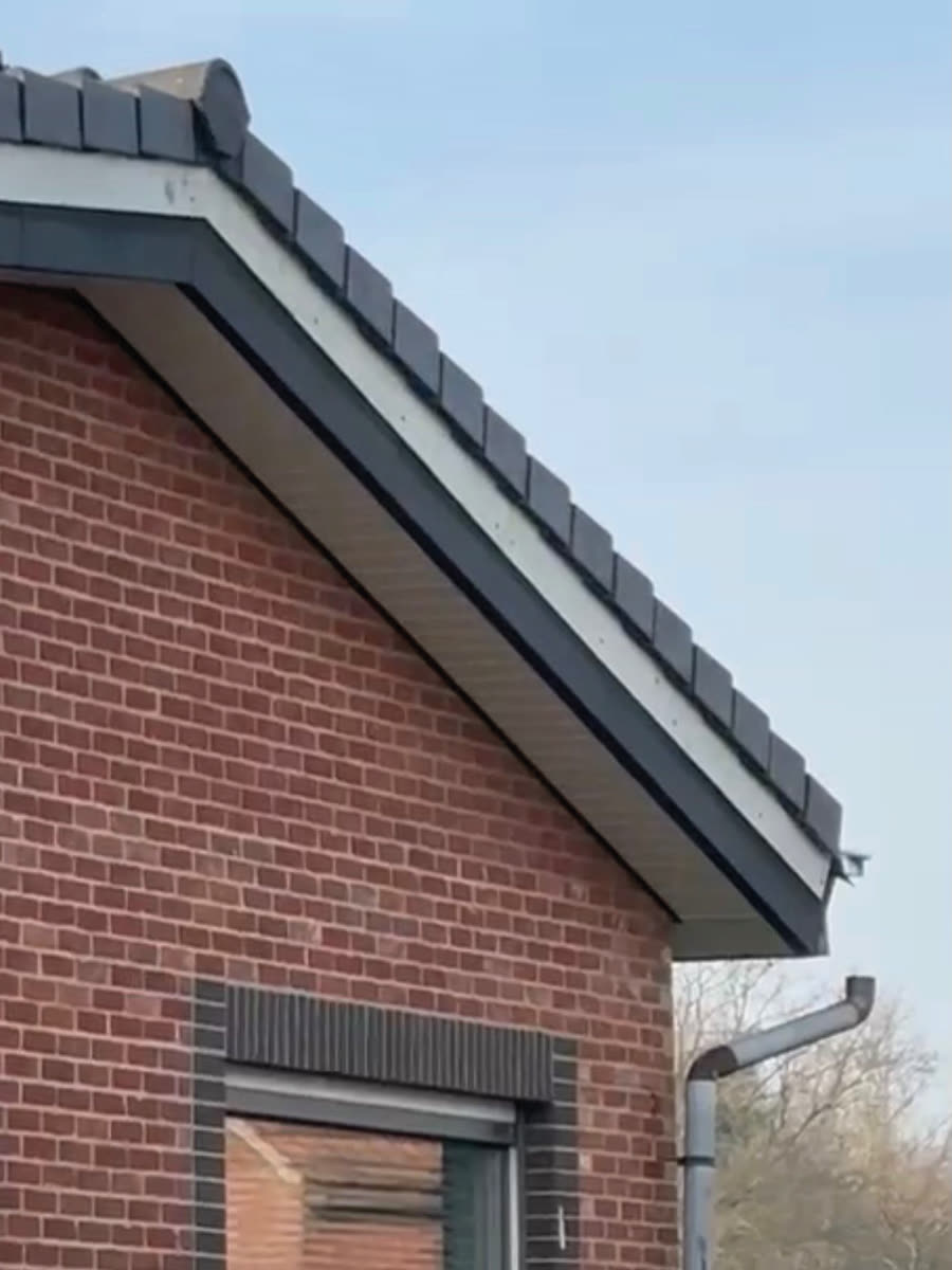Vernieuwde dakrand en boeiboord aan een woning